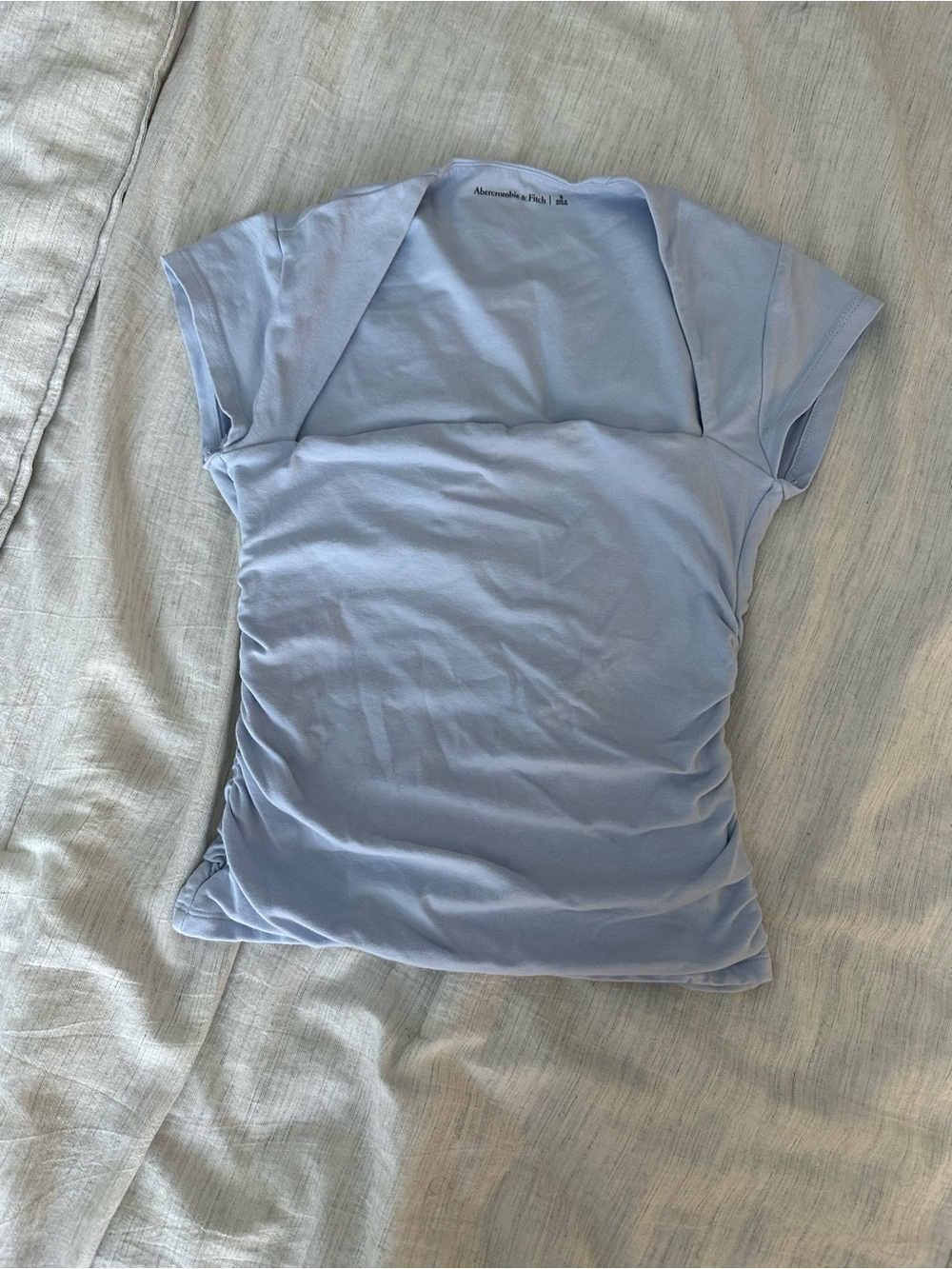 Abercrombie & Fitch Pale Blue Short Sleeve Scoop Neck Top